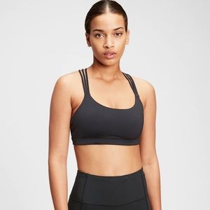 Gap black medium impact sports bra